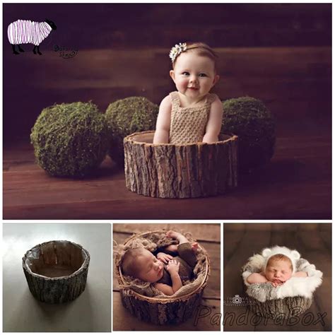 Newborn Baby Photography Props Wood Bed Baby Photo Shoot Studio Posing