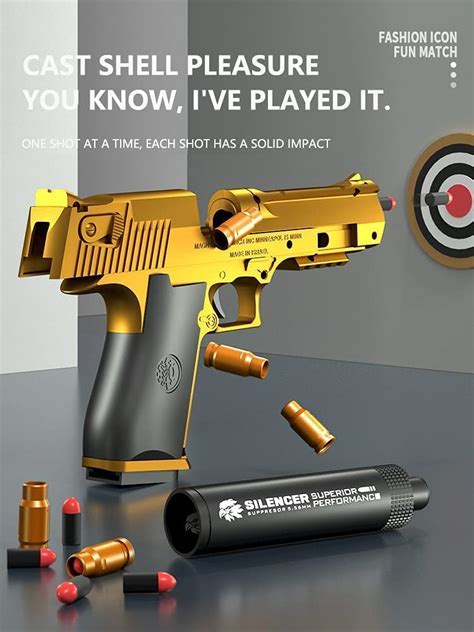 Toy Gun Cool Fake Pistol Rubber Bullet Guns That Look Real Realistic Gun Pistol Ejecting