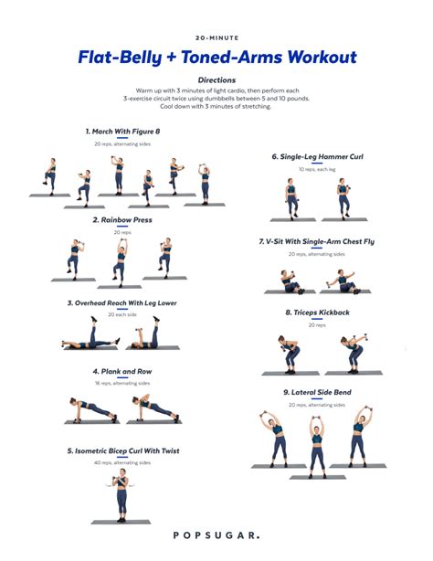 Printable Abs And Arms Workout Popsugar Fitness Ab And Arm Workout