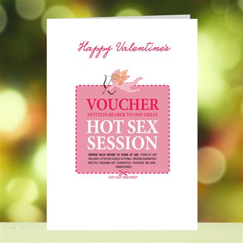 Hot Sex Session Voucher Valentines Day Card By Loveday Designs