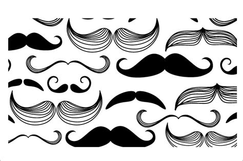 15 Mustache Templates And Colouring Pages
