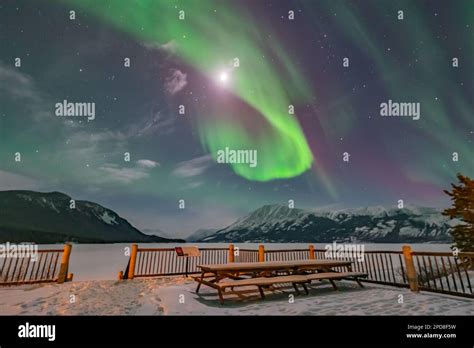 Views From Carcross In Northern Yukon Territory With Incredible Display