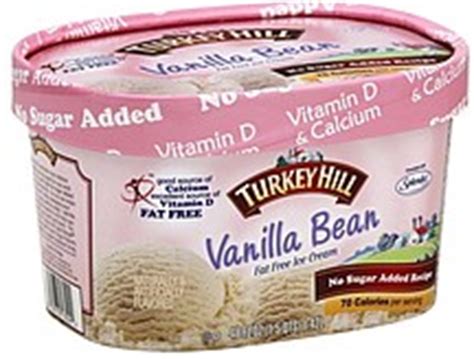Turkey Hill Ice Cream Fat Free Vanilla Bean Oz Nutrition