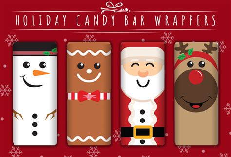 Once you have your shapes cut out of the colored paper, attach to the candy bar wrap. Candy Bar Wrapper Template - The Happy Housewife™ :: Home ...
