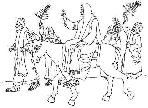 Palm Sunday Coloring Page At Free Printable