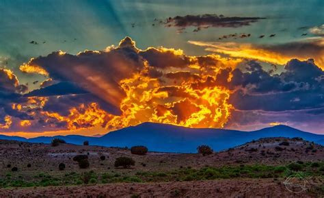 Incredible Sunset Last Night Over The Jemez Mountains Of New Mexico