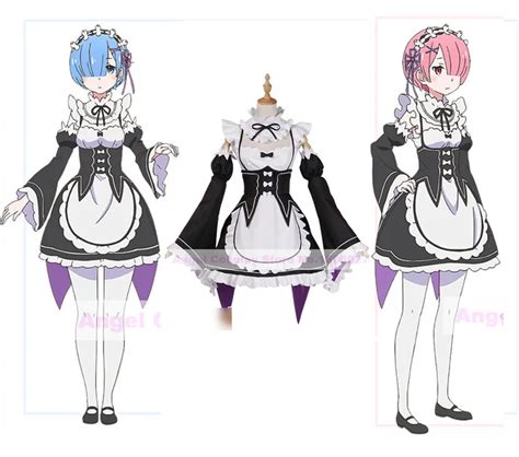 buy re life in a different world from zero rem ram maid uniform dress cosplay