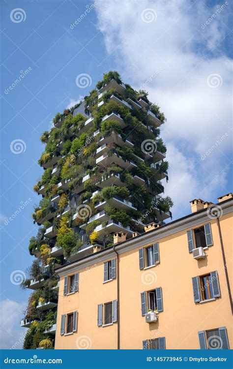 Vertical Forest Skyscraper In Milan Italy Editorial Image Image Of