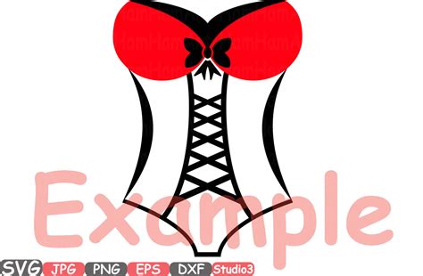 Corset Lingerie Silhouette Svg Cutting Files Bow Bachelorett 740s By