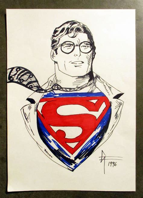 Clark Kent Superman Gary Frank Comic Art Sketch Original One Of A Kind