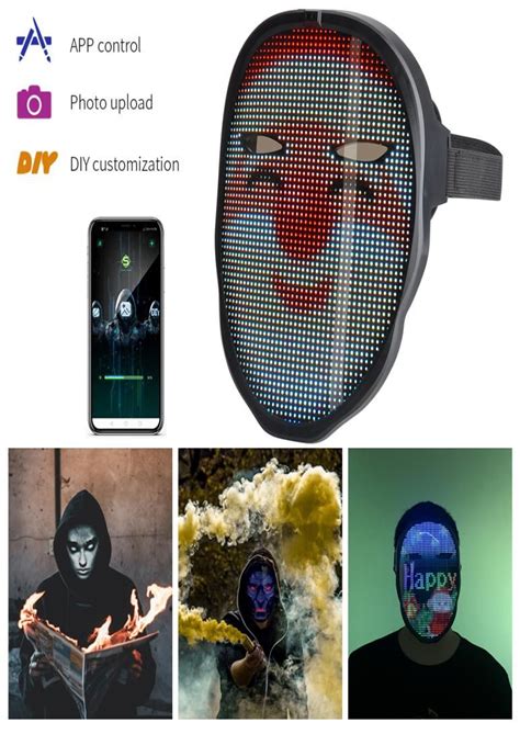 Funle Original Shining Masks Bluetooth App Displays Change Face Mask