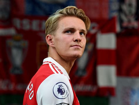 Martin Odegaard Spotted Geeing Arsenal Fans Up After Sakas Goal At Palace