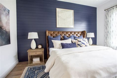 Blue Accent Wall In Bedroom