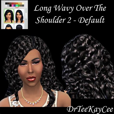 2 Long Wavy Hairs By Drteekaycee Sims 4 Hair