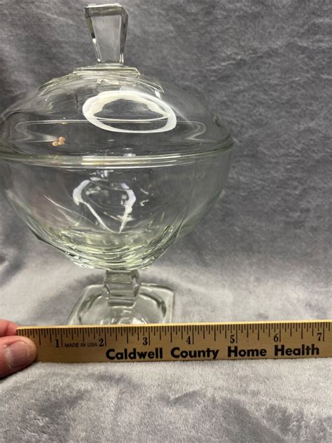 Vintage Hazel Atlas Colony Clear Square Dish With Lid Etsy
