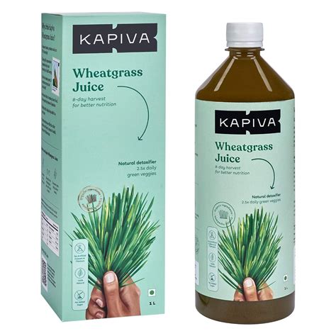 Buy Kapiva Wheatgrass Juice 1l Ayurvedic Juice For Detoxification High Chlorophyll 8th Day