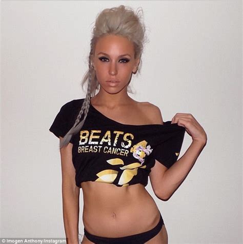 Imogen Anthony Strips Down To Bikini Bottoms To Promote Beats For Breast Cancer Daily Mail Online