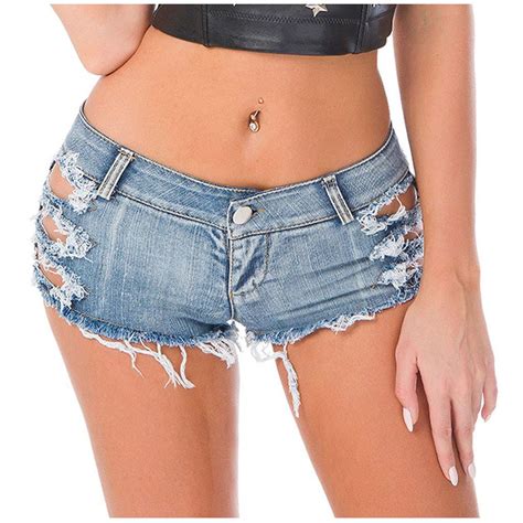 Buy Women Sexy Jeans Shorts Denim Ripped Hole Low Waist Beach Summer