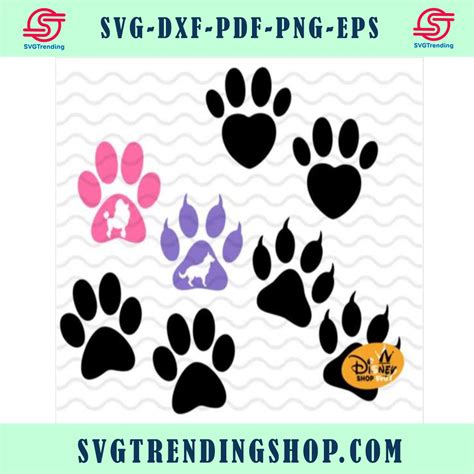 Paw Svg Paw Svg File Paw Print Svg Paw Clipart Paw Prints Dog Paw Cat