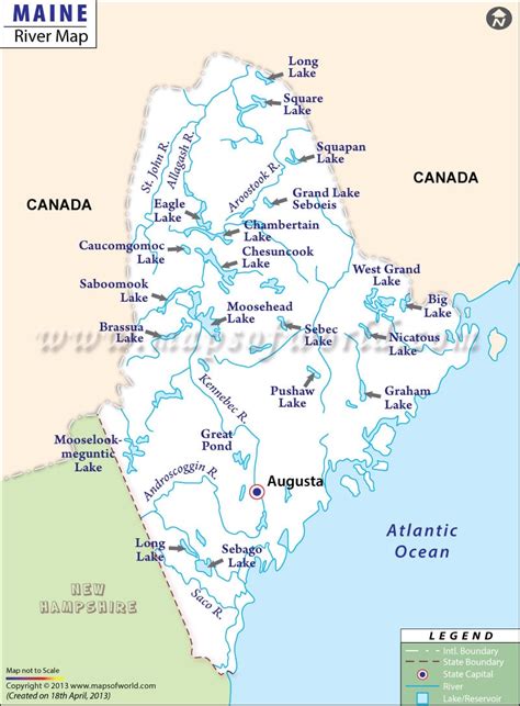 Maine Rivers Map Rivers In Maine