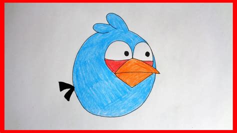 How To Draw Angry Birds Blue Youtube