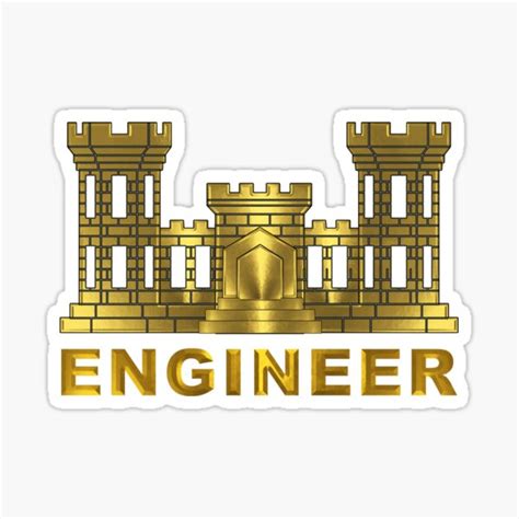 Army Engineer Castle Sticker For Sale By Soldieralways Redbubble
