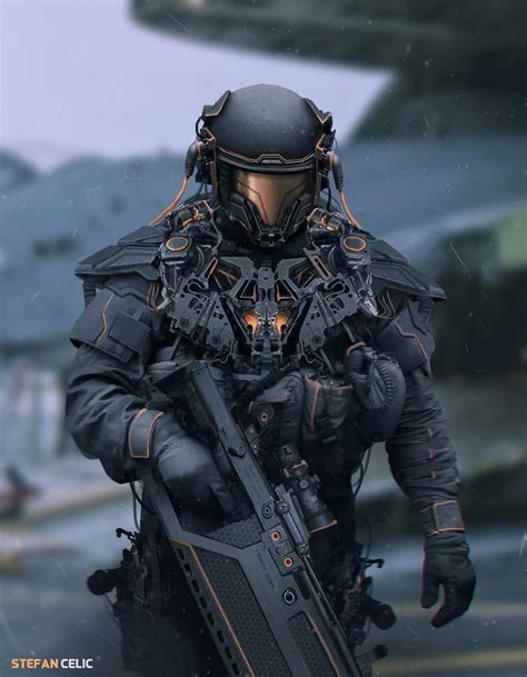 Freelance Artist Soldiers Celic Stefan Combat Armor Sci Fi Armor