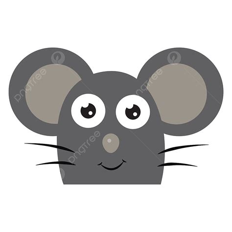 A Happy Grey Mouse Vector Or Color Illustration Mice Clipart Grey