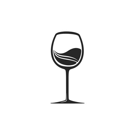Elegant Black And White Wine Glass Logo Good For Brands 20205927 Vector Art At Vecteezy