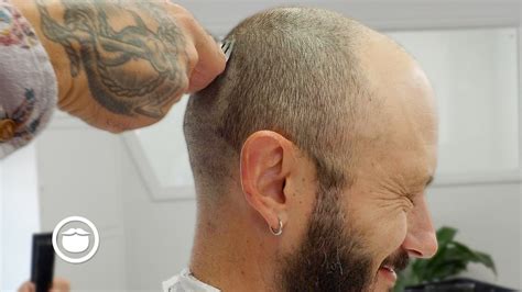 head shave transforms balding guy s look youtube
