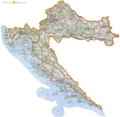 Mapa Chorvatsko Mapy