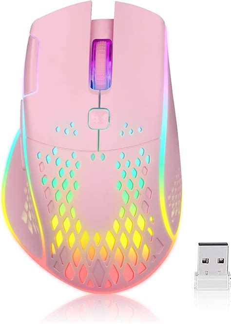Vegcoo Gaming Mouse Wireless Mouse Rechargeable Honeycomb Wireless