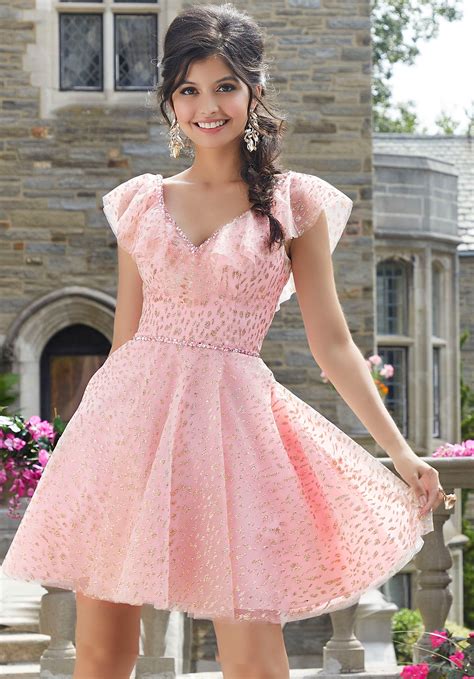 Beaded Lace Keyhole Bodice With Tulle Skirt Party Dress Morilee Uk