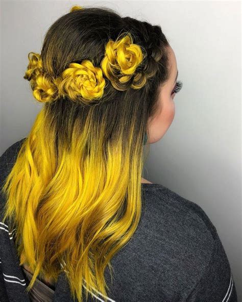Hair Yellow Tips Yellow Hair Color Brown Ombre Hair Color Ombre