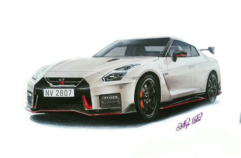 Nissan Gtr Nismo Drawing By Ngọc Vũ Nissan Gtr Nismo Commercial Free