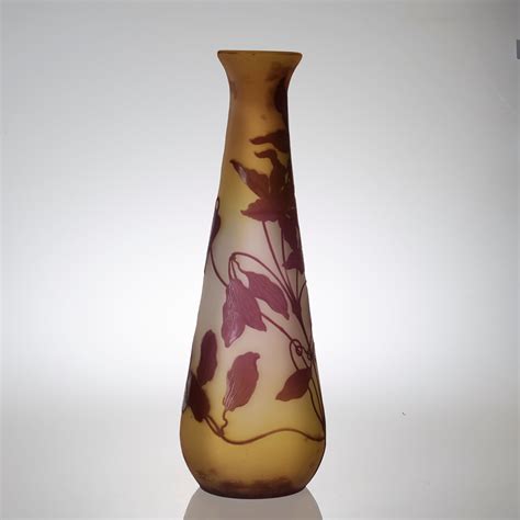 An Emile Gallé Art Nouveau Cameo Glass Vase Nancy France Bukowskis