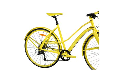 Hey Cycle Disc9 9 Speed Bicycle Sunblush Yellow Mango Bikes