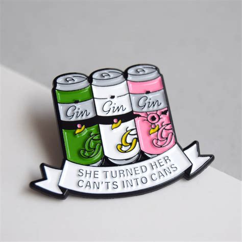 Funny Motivational Gin Enamel Pin Badge By Of Life And Lemons