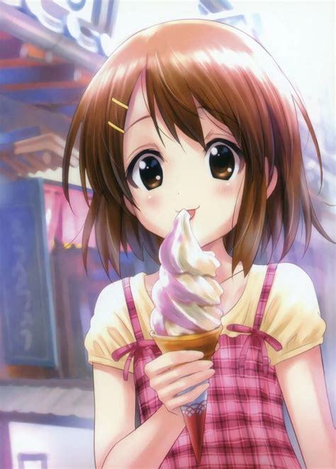Yui Eating Ice Cream Anime And Manga Anime Awesome Anime Kawaii Anime