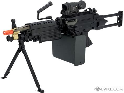 Aandk Full Metal M249 Airsoft Machine Gun Version Para Black Aeg