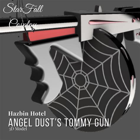 Stl File Angel Dusts Tommy Gun Hazbin Hotel Cosplay D Printable