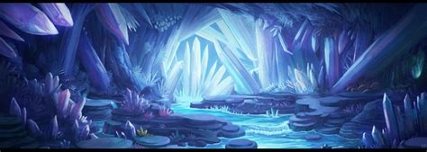 Crystal Cave By Karbo On Deviantart Crystal Cave Fantasy Landscape