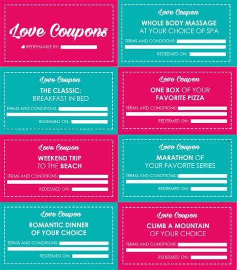 Love Coupons For Valentines Day Diy T