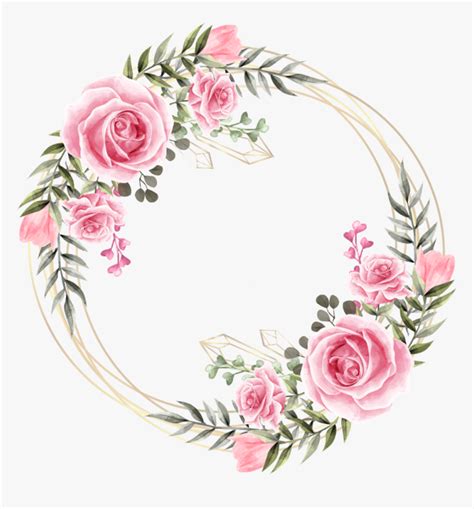 Circle Frame Cute Flowers Svg File Download High Quality Free Fonts