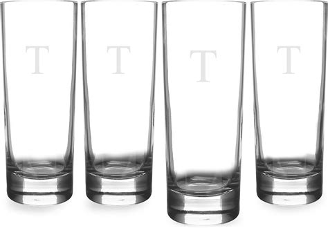 Monogram Mojito Cocktail Glasses Set Of 4 Assorted Sets Of Barware Glasses