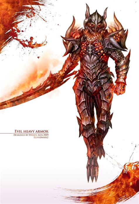 Guild Wars 2 Citadel Of Flame Heavy Armor Set Character Design Male