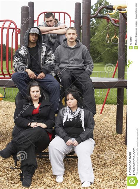 Group Of Young People In Playground Stock Image - Image of sitting ...