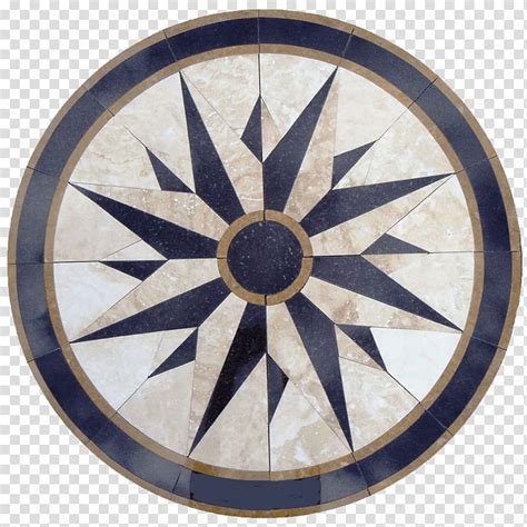 Compass Rose Floor Medallions Mosaic Tile Marble Travertine