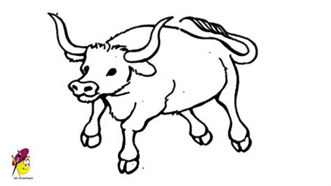 Bull Easy Drawing How To Draw A Bull Youtube