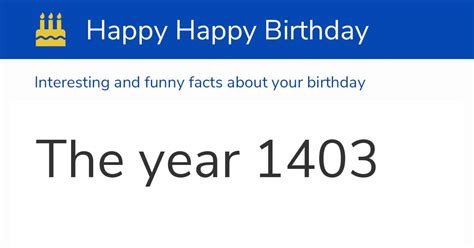 The Year 1403 Calendar History And Birthdays